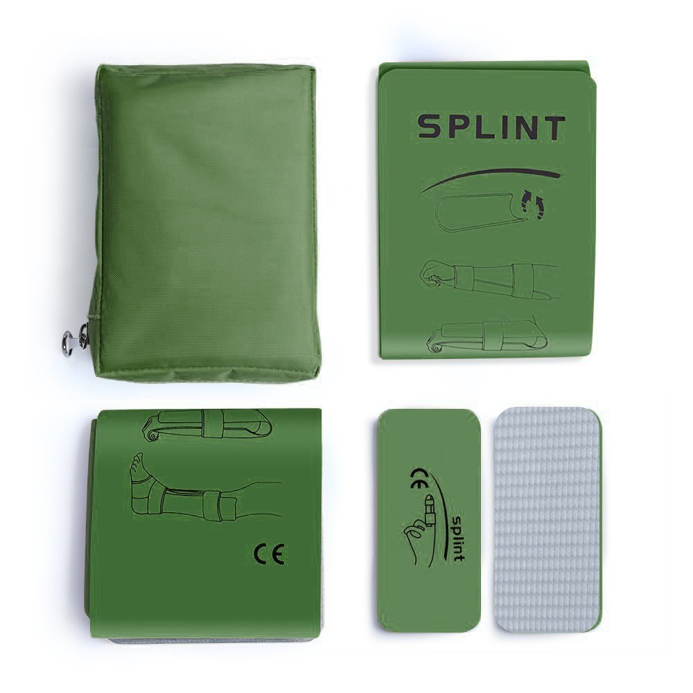Splints -Medical Splint Roll Fold Finger Splint 3 Piece for Neck, Leg, Knee, Foot, Wrist, Hand, Arm Injuries … (Green)