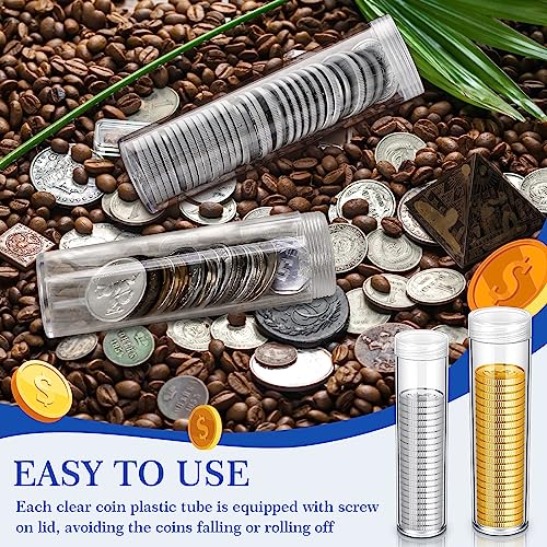 Tubos plásticos para monedas 60 piezas Yaomiao miniatura 4