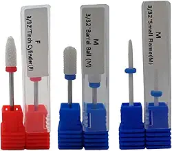 Kit 3un Brocas Cerâmica Unhas Manicure Profissional (Kit 3001)