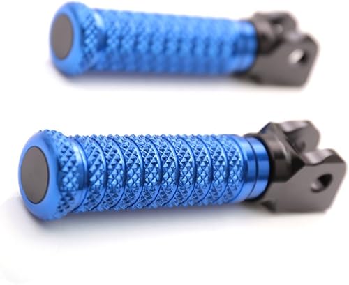 POLE - Estriberas delanteras CNC azules compatibles con FZ6 FZ1 MT-09 MT-07 FZ-09 XSR 900 700 2015 2016 2017 2018 2019 2020