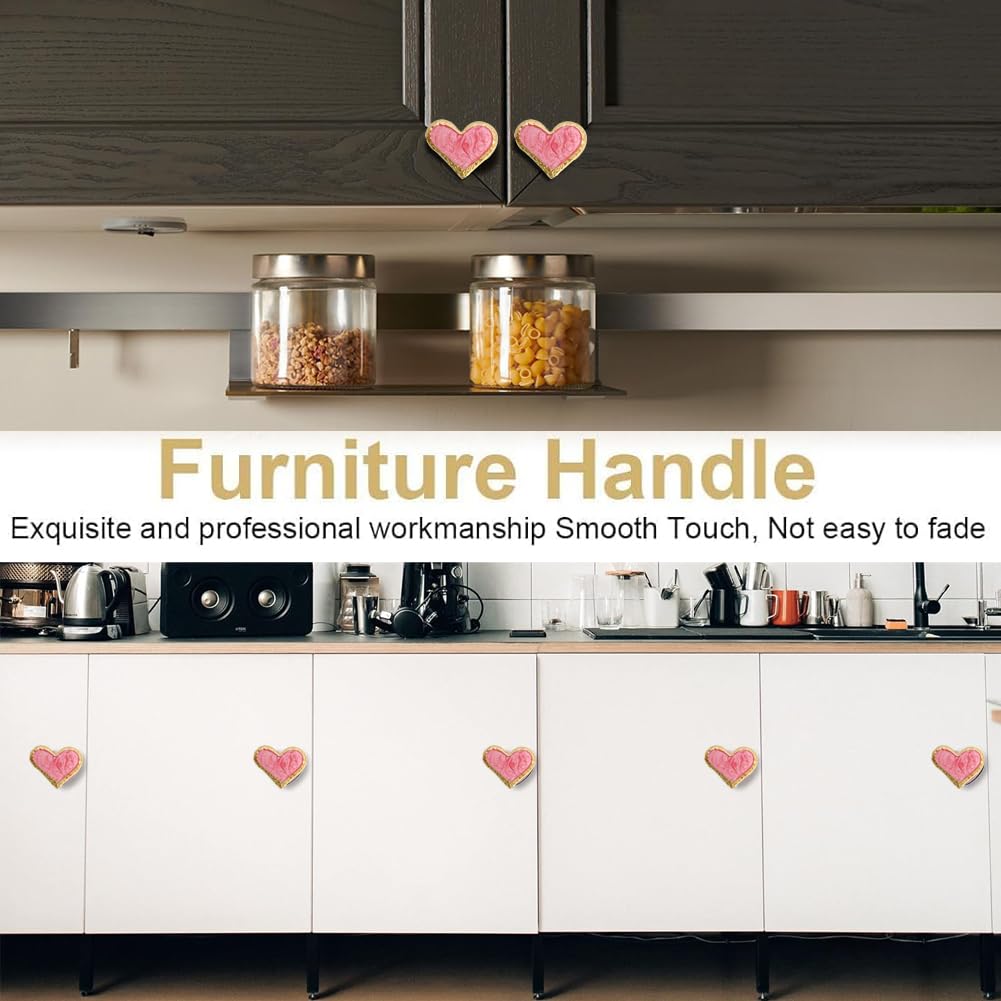 MOROBOR 6 Pomos En Forma De Corazón, Perilla Creativa Para