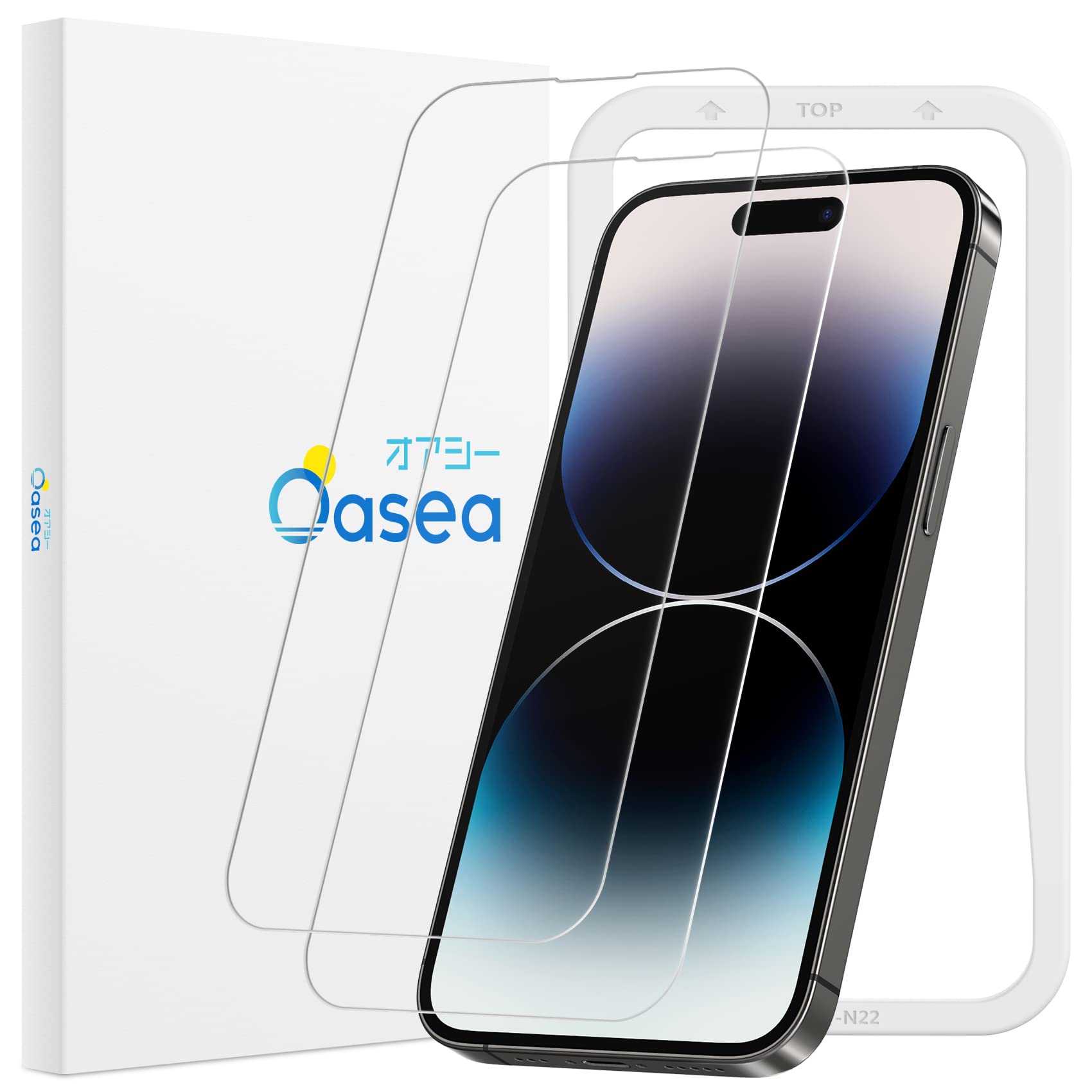 Amazon | iPhone 14 Pro Max ガラスフィルム 高精度ガイド枠付き 自動 