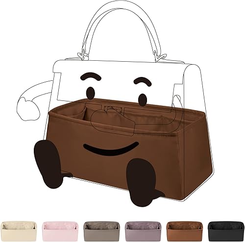 DGAZ Organizador de bolso de seda para bolsa de muñeca Hermes Kelly, organizador de bolsas suave y sedoso, bolso de lujo y moldeador de bolsa