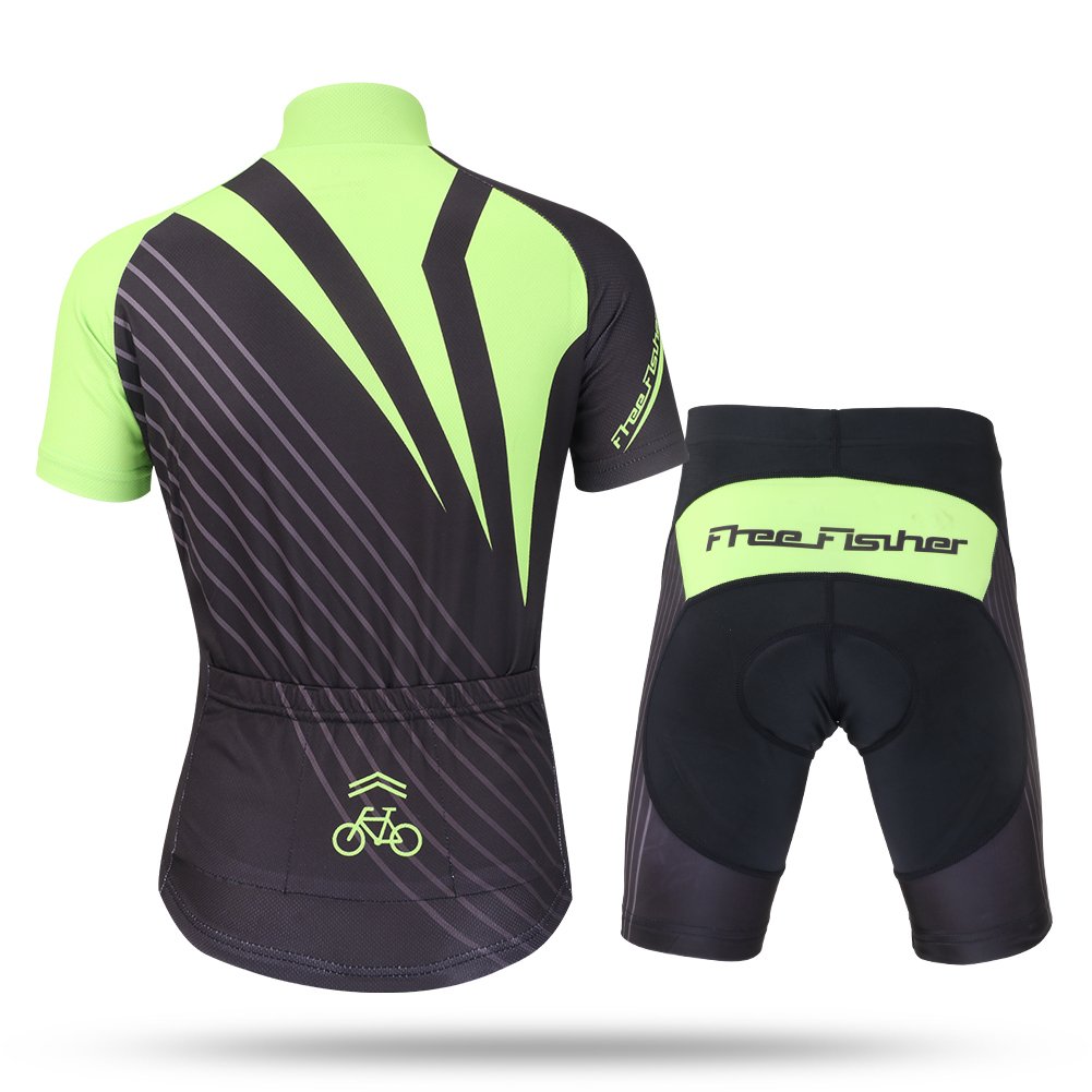 Maillot de Ciclismo Conjunto de Camiseta de Bicicleta + Pantalones Cortos Transpirable para Niños Niñas