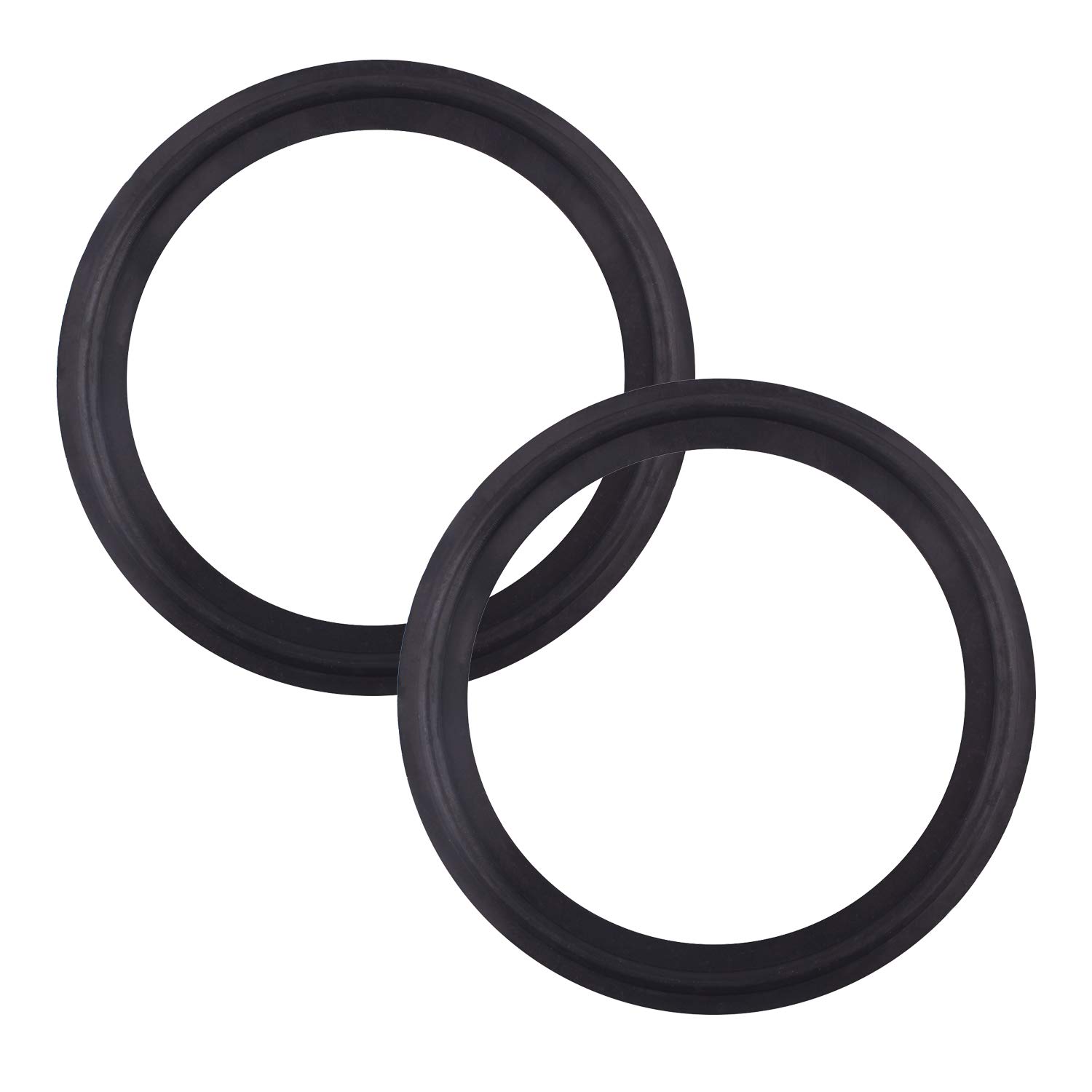 DERNORD 2.5 Inch FKM Rubber Gasket Tri-clamp O-Ring Fits Sanitary Tri-clover Type Ferrule (Pack of 2)