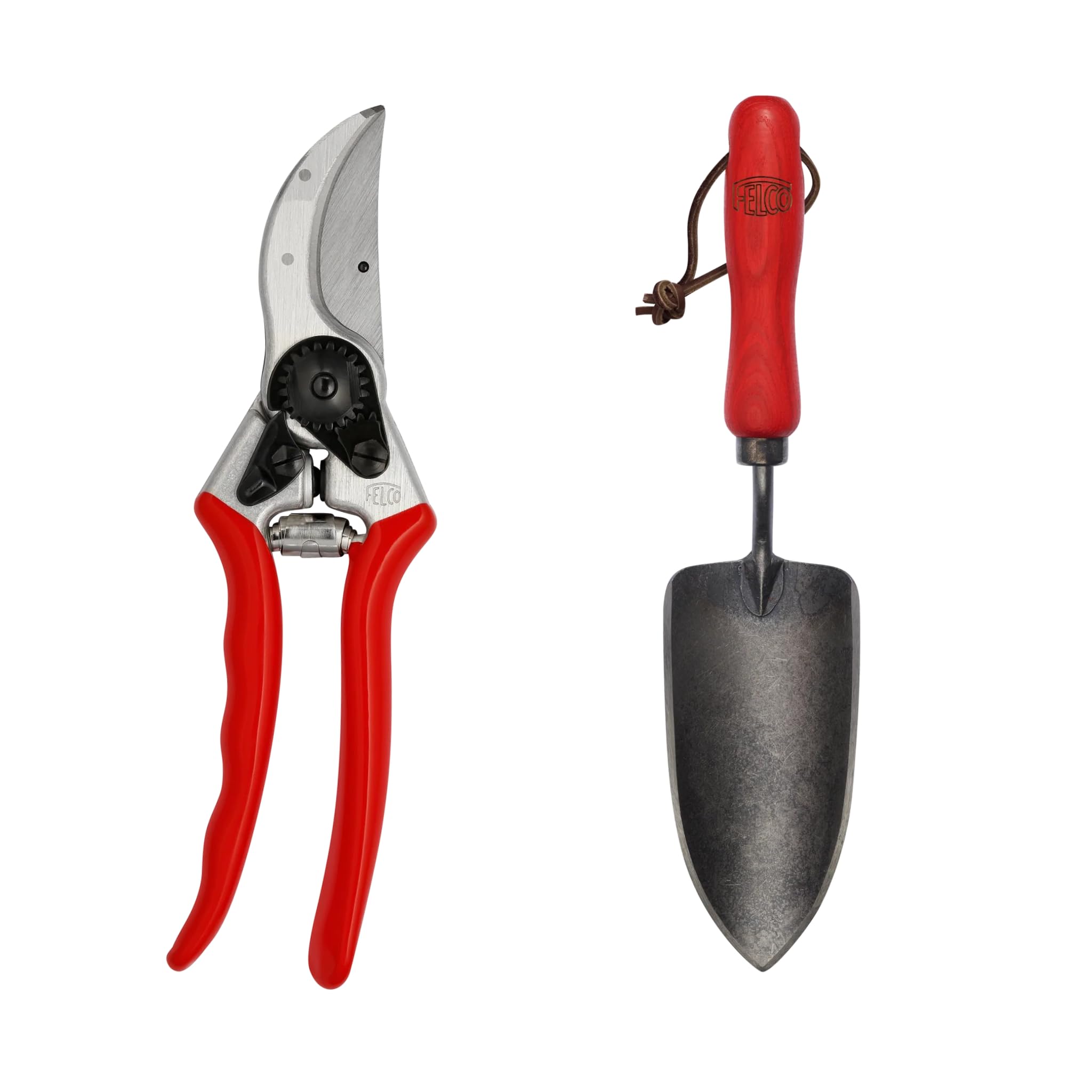 FELCO 2 Forbici da Potatura Professionali Bypass 25 mm per Mano Destra con Trapiantatore Manuale FELCO 401 in Acciaio al Boro