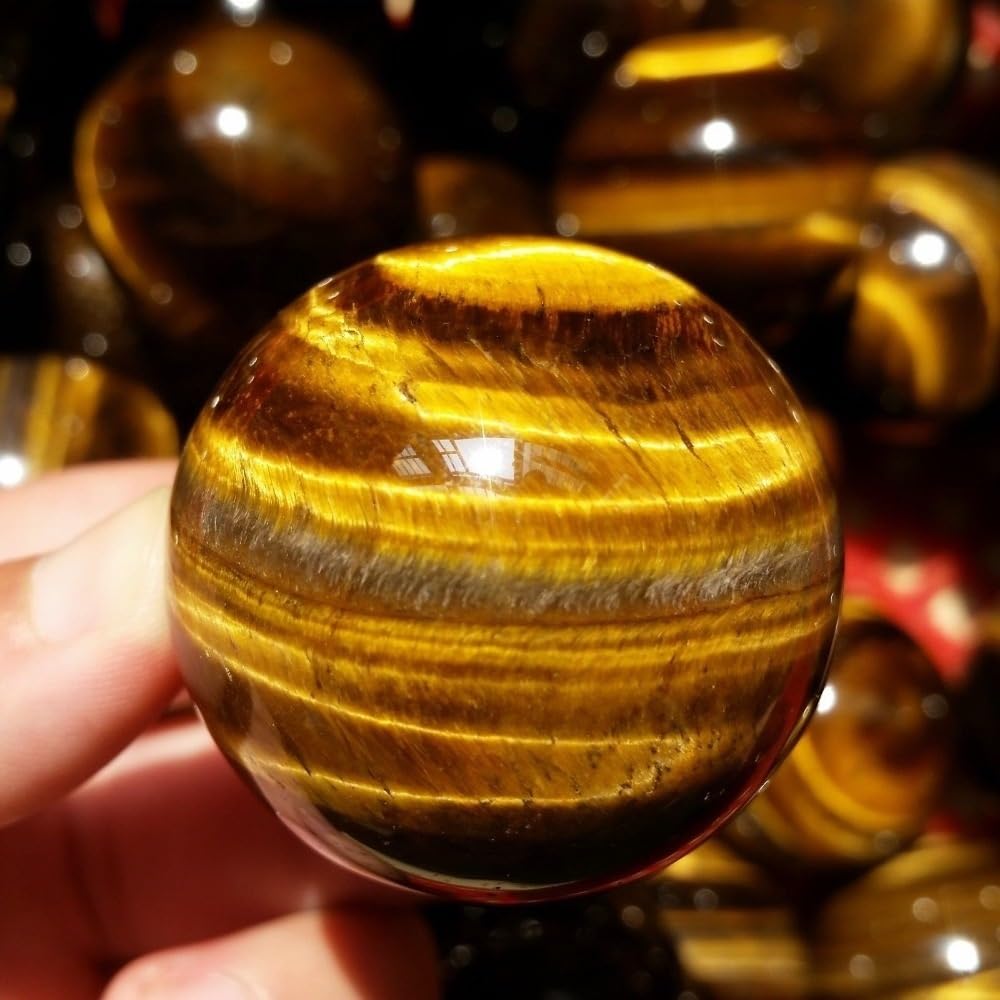 Tiger Eye Quartz Crystal Ball Ornaments (Size : 4cm)