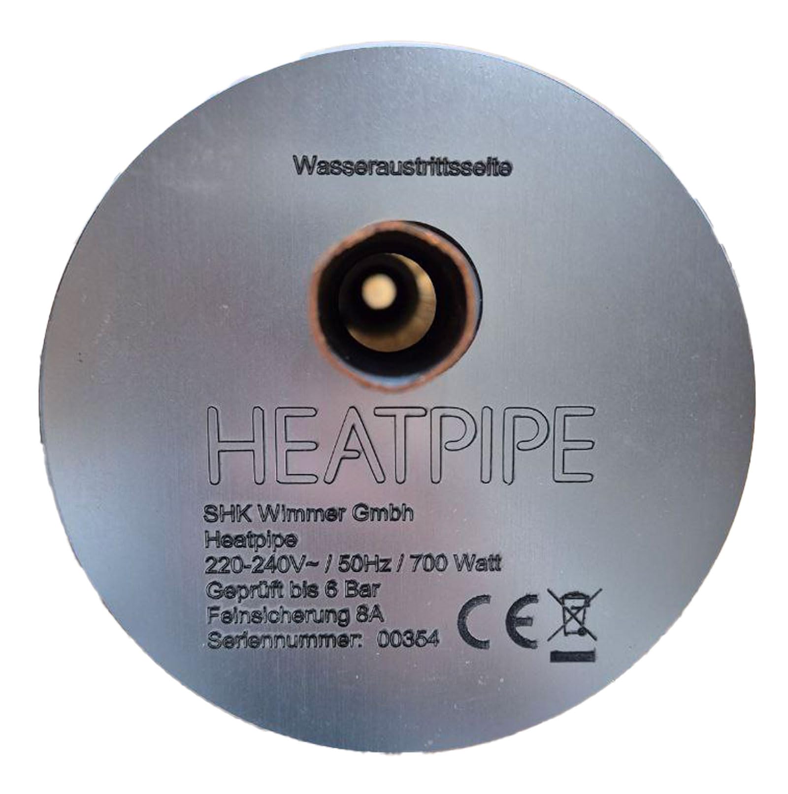 Wasserdurchströmter Heizstab für PV (1400 Watt)