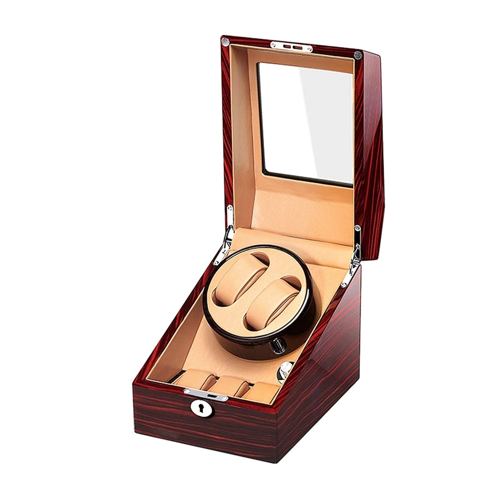 NZPOST Watches and Jewelry Automatic Watch Winder Wood Shell Piano Paint Exterior Dual Power Supply Quiet Motor