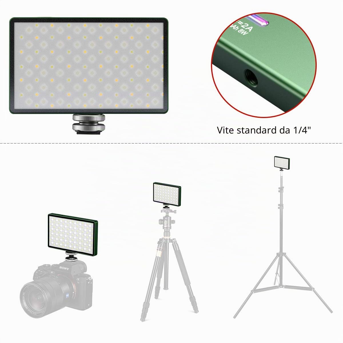 RGB LED Fotografica, Luci Fotografiche con 4000mAh Batteria CRI 97+ RGB LED Video 12 Modalità di Illuminazione, Luce Fotografica per Youtube Vlog