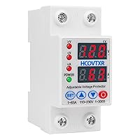 Vista 10 de Interruptor de Circuito Inteligente 110V, Corte de Baja Tensión de 1~63 Amp, Interruptor de Corriente AC Ajustable para Sistemas Solares (Negro)