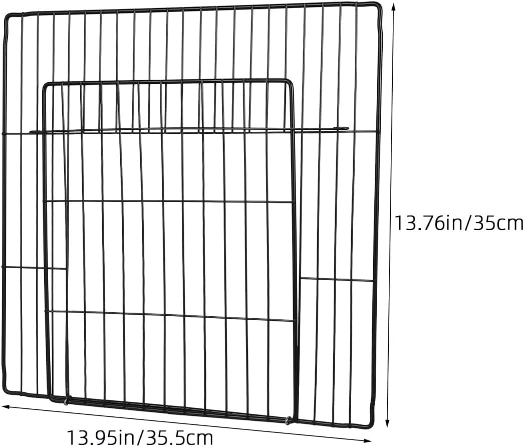 SUPVOX Cat Cage Door Replacement Panel with Sturdy Mesh and Flip Door 13.97 X 13.77 X 0.39 Inch Easy Install Pet Gate for Cats Dogs Hamsters and Small Animals image 4