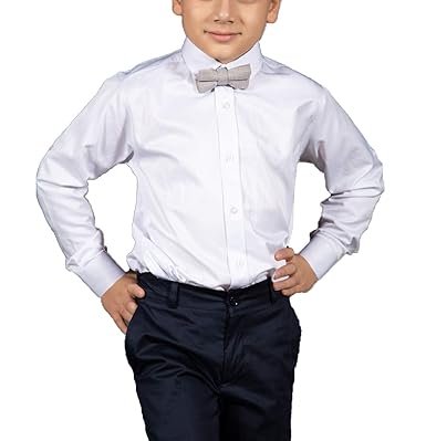 Clothonics Boys Satin White Party Shirt