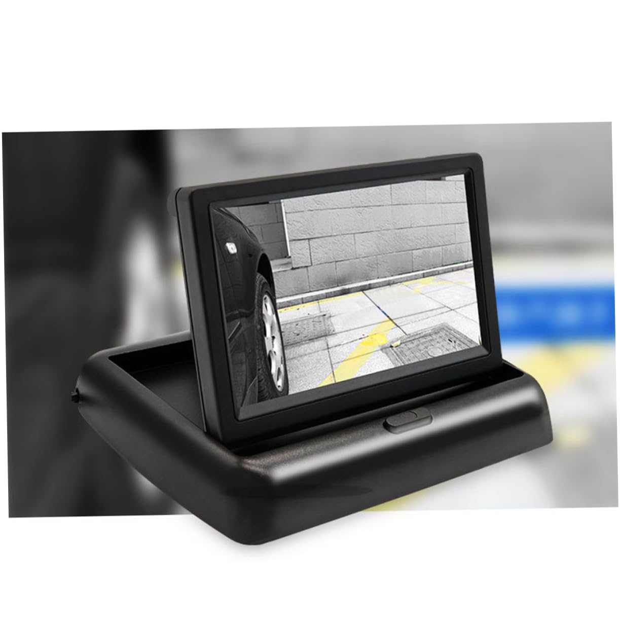 Moniteur de Voiture 4, 3 Pouces 480x272 ABS Noir DC 12-24 V | Moniteur de Voiture, Rapport 350: 1, Vue Arrière en Temps Réel, Installation Facile, pour Rv et Usage DIY