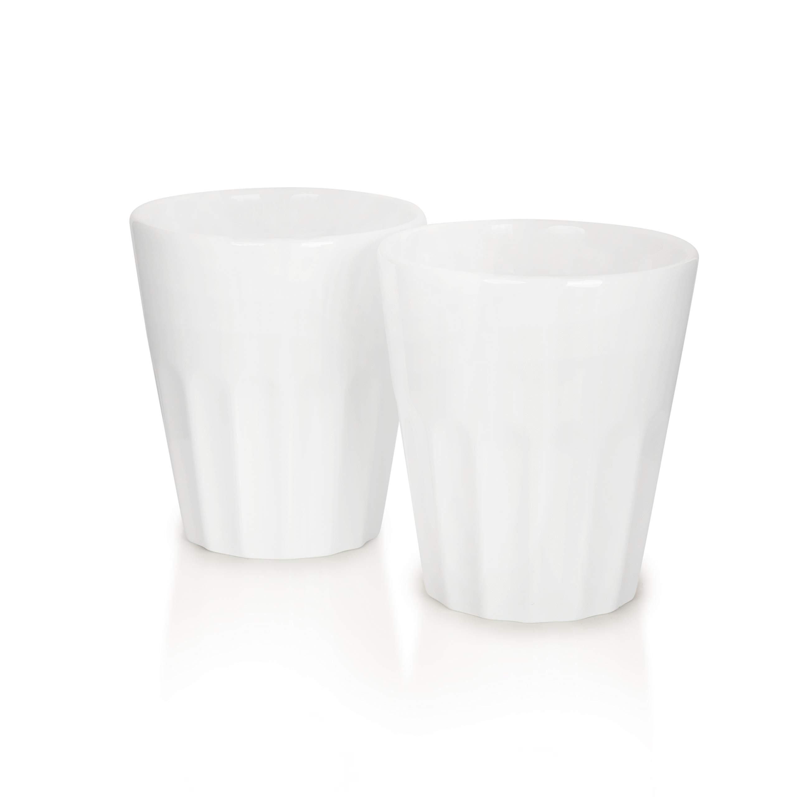 Mahlwerck Porzellan Cappuccino-Tassen, Kaffee-Becher French Style, weiß, 280ml, 2er Set …