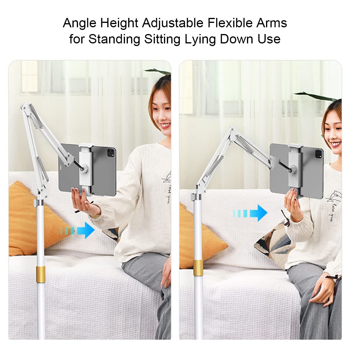 Cuello de Cisne 59 Pulgadas for Cama con Brazos Flexibles(White)