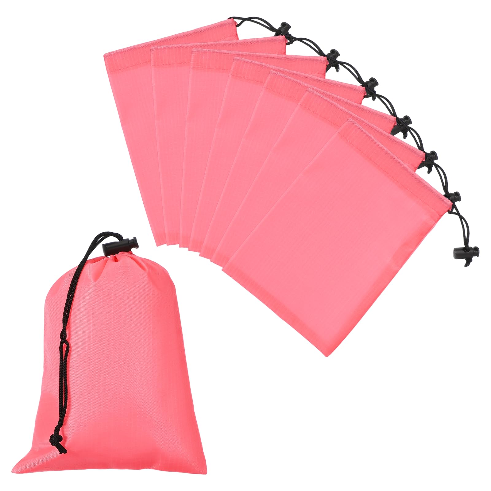 YELARXI Drawstring Bag with Toggle, Stuff Sack String Waterproof Travel Storage Bags Cinch Stuff Pouch 6" x 8" & 8 Pack & Pink -Fitting for (Gym/Traveling/Hiking/Yoga/Office/Shoes) — image 1