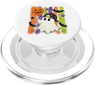 Cute Ghost Pumpkin Balloon Halloween Boys Kids PopSockets PopGrip for MagSafe