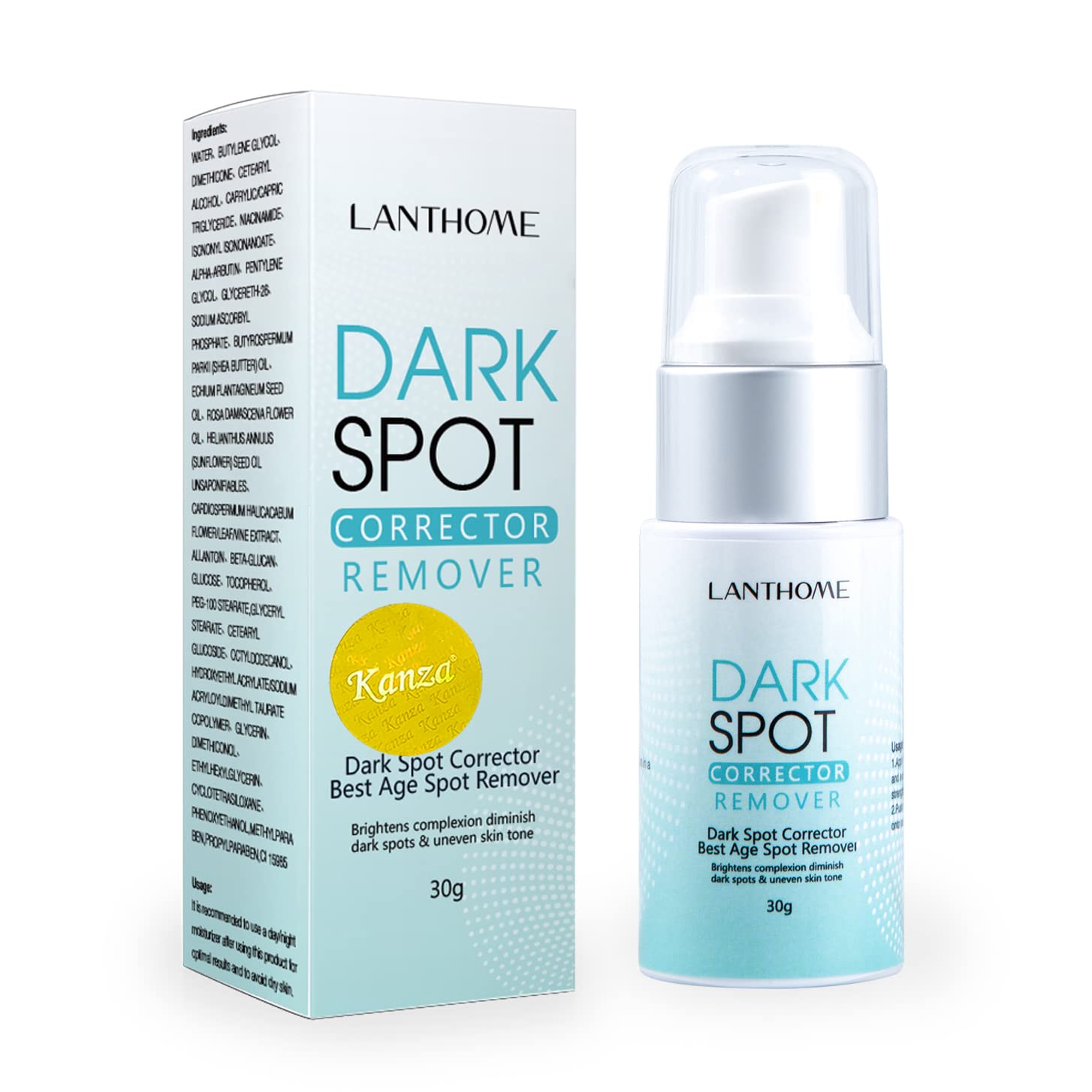 KANZA - Advanced Dark Spots Corrector Remover, Age Spot Corrector Remover, Melasma, Freckle, Sun Spots, Aging Marks Removal for All Skin Types Dark Spot Corrector Remover - Unisex - 30g
