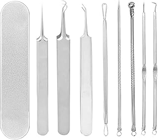 Acne Needle Set Blackhead Remover Tool with Box, Stainless Steel Acne Pimple Popper Extraction Removal Tools Kit for Beauty Salon Home Use