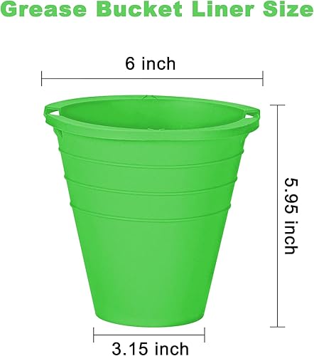 Miniatura 2 de 2 forros de silicona para cubeta de grasa compatibles con Traeger Pro Series 575780, 202234, Ironwood 650885 y Z Grills, Pit Boss, etc., forro de