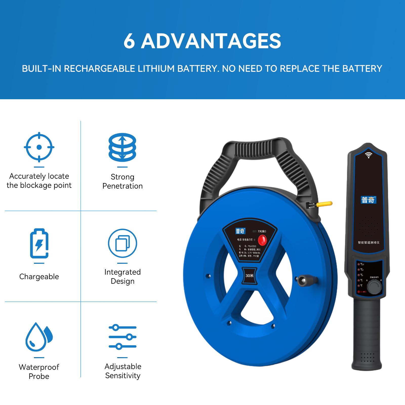 PQWT Advanced Pipe Blockage Detector & Locator Professional, Precise & Waterproof Underground