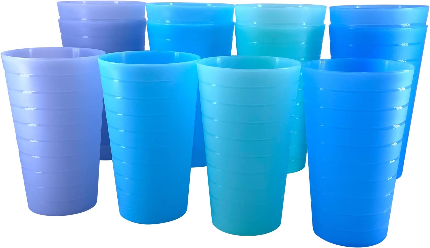 YUYUHUA32 ounce Plastic Cups Reusable - Unbreakable Large Plastic Drinking Cups set of 12 - BPA Free Dishwasher Safe Big Cups for Kids Kitchen Party Camping Outdoor