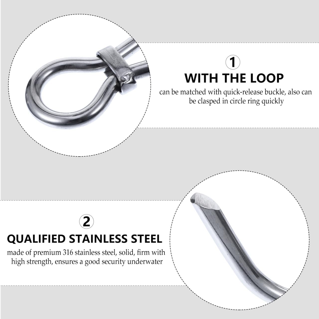 Toddmomy 1pc 316 Double Hook Stainless Steel s Hooks Metal s Hooks Scuba Diving Reef Hook Grappling Hook Anti- Lost Reef Hook Dual Hook Diving Equipment Steel Scuba Diving Hooks Silver