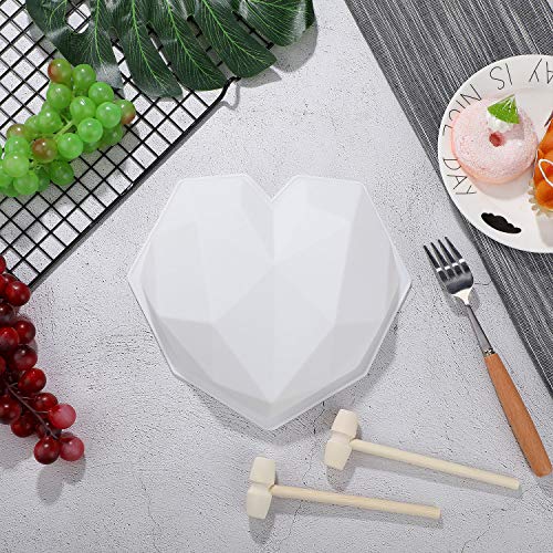 image for Patelai Diamond Heart Shape Silicone Cake Mold Chocolate Mousse Desser