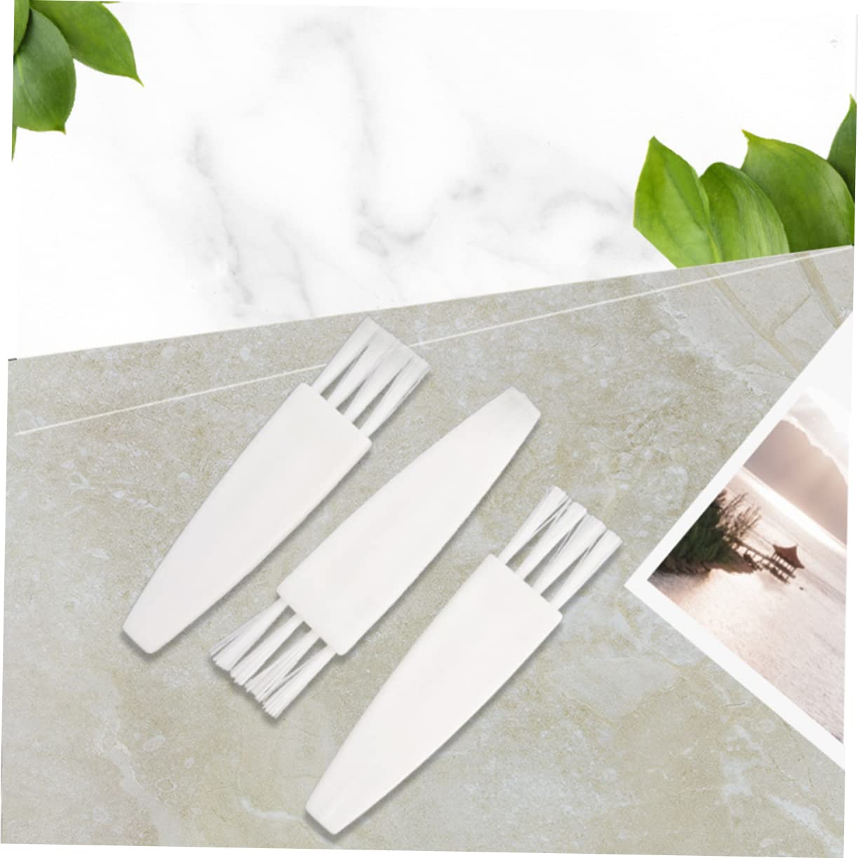 minkissy 100pcs Brush Cleaning Small Size Cleaning Brush Multi Functional Cleaning Brush Keyboard Cleaner Brush Comfortable Grip Brush Small Cleaning Brush Dedusting Keyboard Brush White