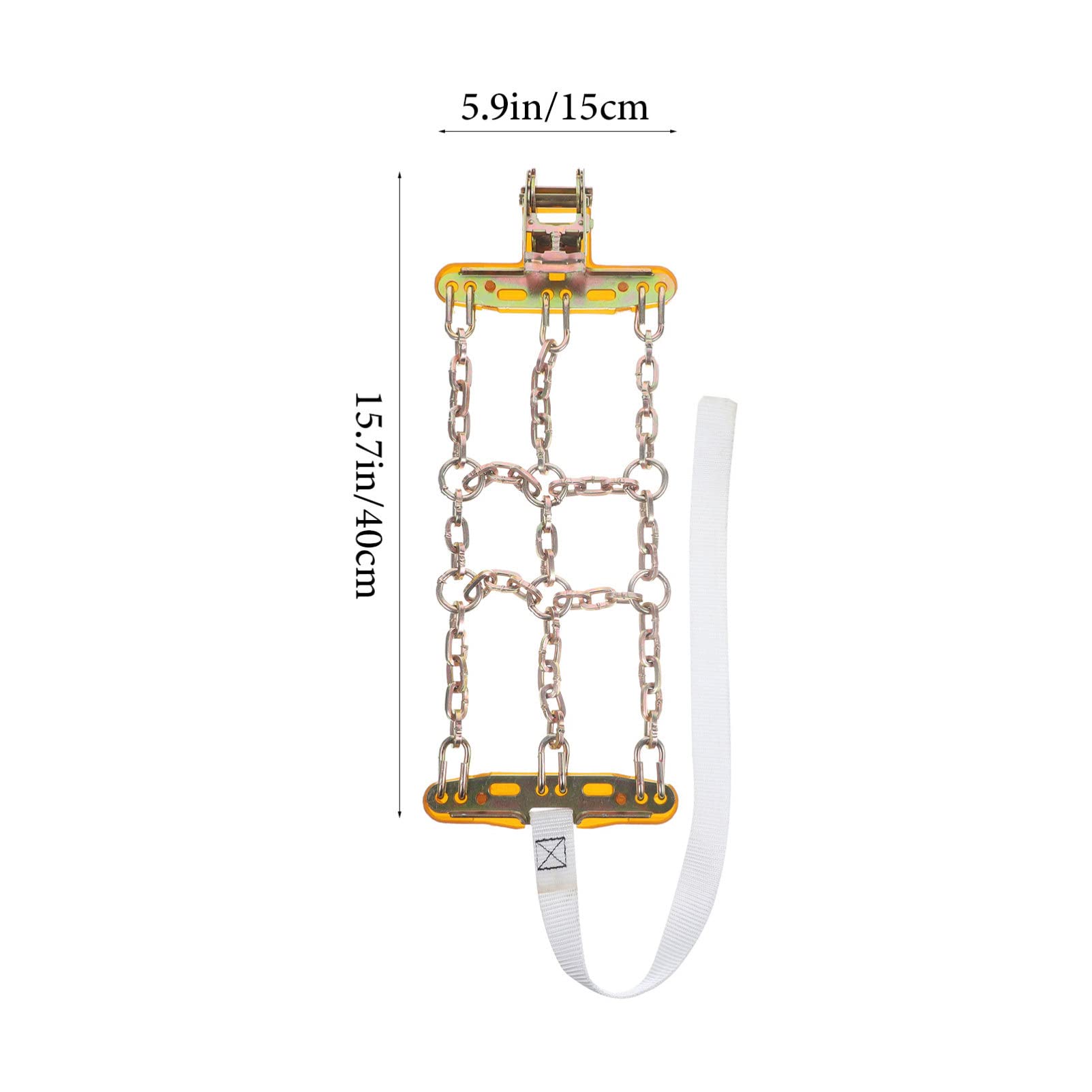 Alipis Adjustable Truck Tire Chains Car Snow Chains 165mm-205mm Anti-skid Low-temperature Resistant