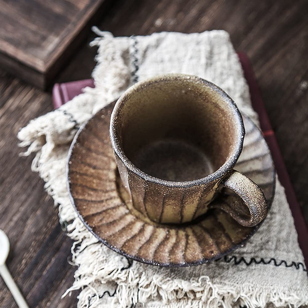 Set di tazzine da caffè in porcellana, tazze da tè in porcellana, tazze da tè pomeridiane, lussuose riutilizzabili e piattino, tazze da caffè grandi, tazze da cappuccino, tazze da latte, tazze da frul
