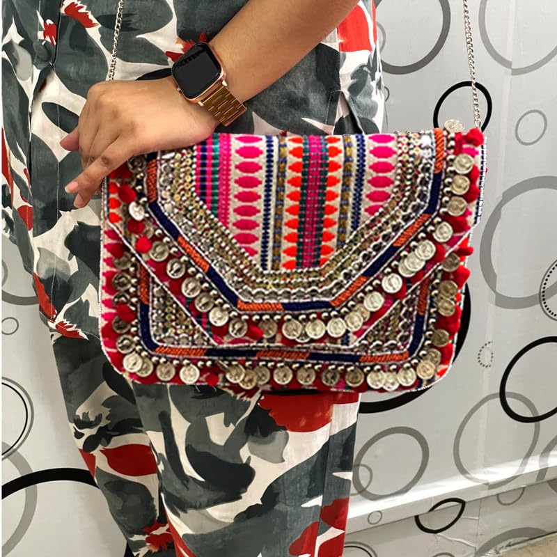 Image of Maresse Women Boho Bag Embroidered Crossbody Sling Bag For Women | Handmade