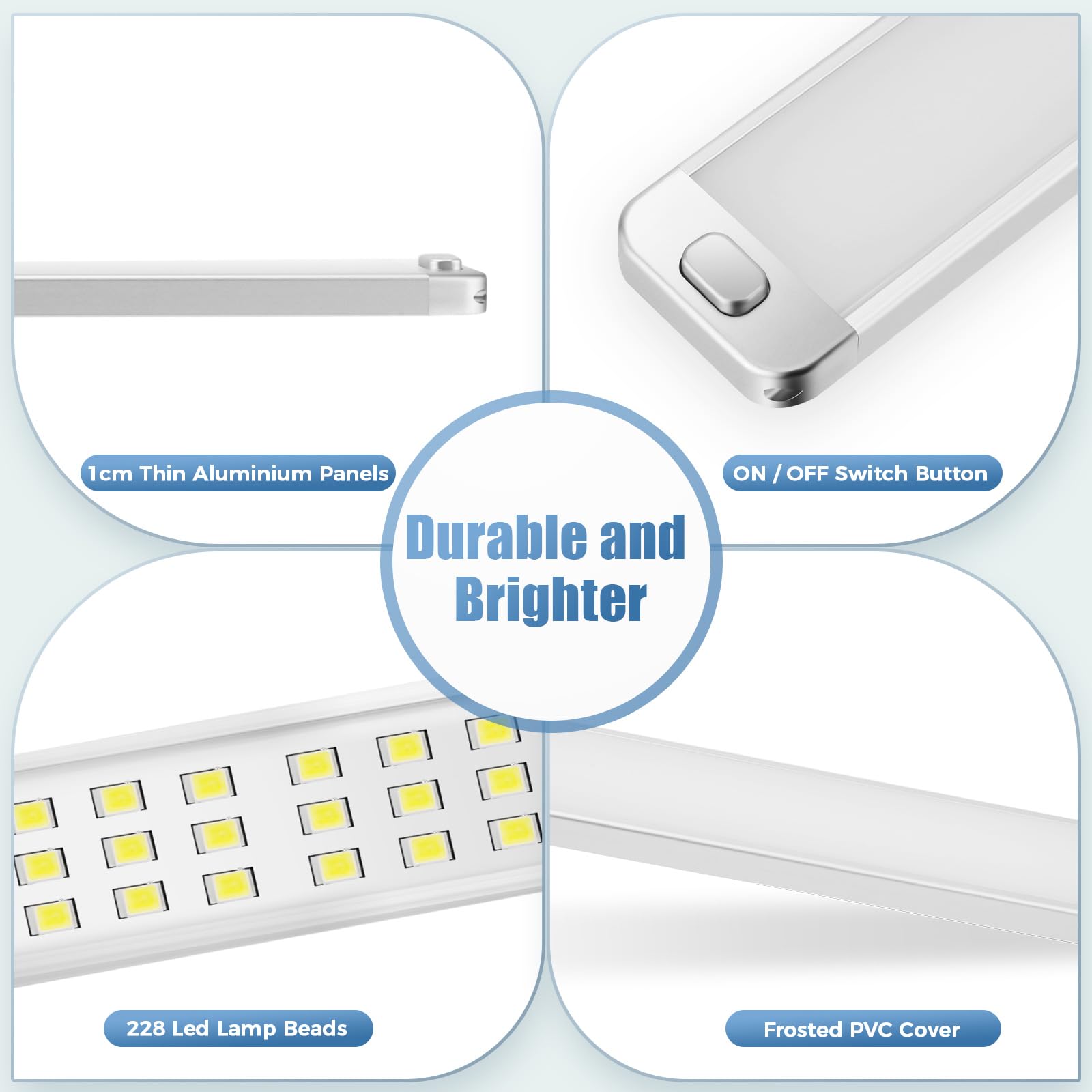 kriogor Verlichting 228 leds, 12 V, 2 stuks, 10 W, led-binnenlichtstrip