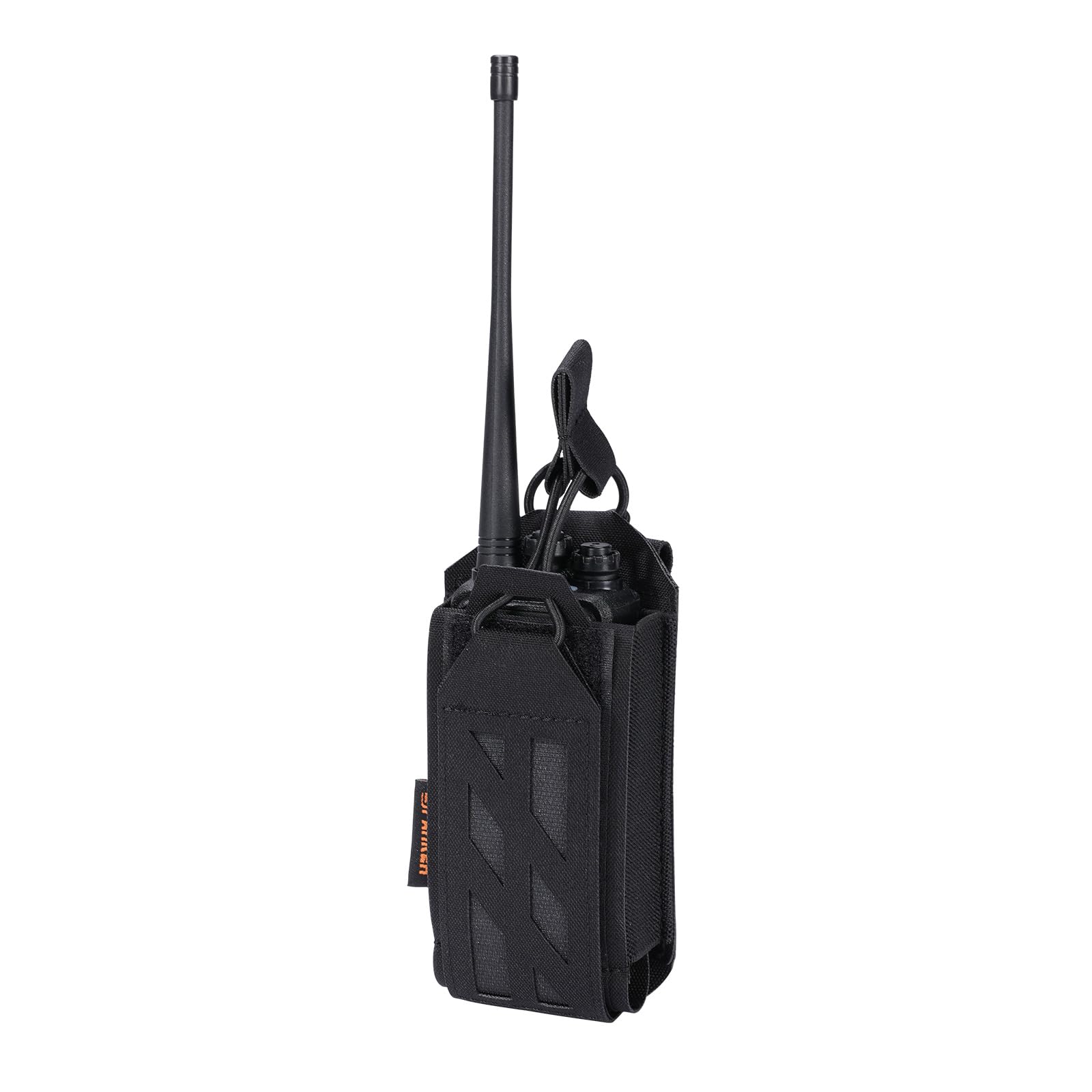 EXCELLENT ELITE SPANKER Tactical Molle Radio Pouch Nylon Adjustable Walkie Talkie with Elastic Cord Radio Holster for Police Security Rescue — view 6