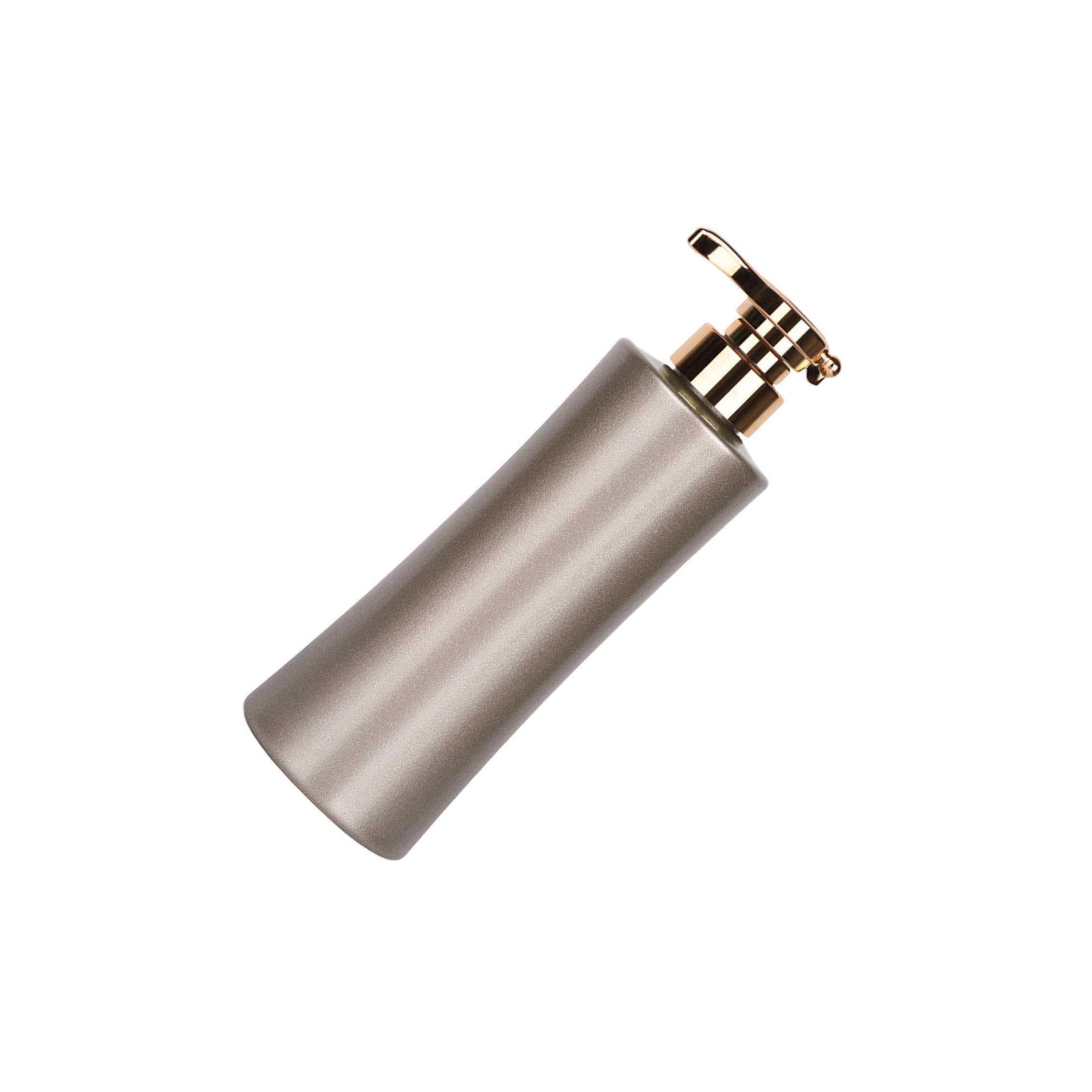 PIXZCSA Bath Lotion Dispenser Container Holder Restroom Elegant Liquid Soap Dispenser Body Wash And Shampoo Refillable Lotion Bottle Bathroom Accessories, luxury Gold, 25.5x7.8cm