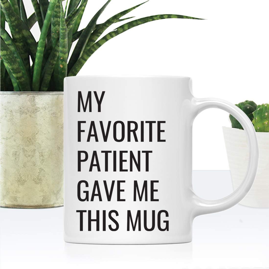 Andaz Press Funny Retirement 11oz. Coffee Mug Gift, My Favorite Patient Gave Me This Mug, 1-Pack, Novelty Birthday Christmas Office Cup Gifts Ideas for Coworker Best Friend