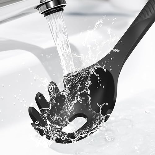 Miniatura 7 de Juego de utensilios de cocina de silicona, resistentes al calor, antiadherentes, con espátulas, cucharas, batidor, pinzas, sin BPA, apto para