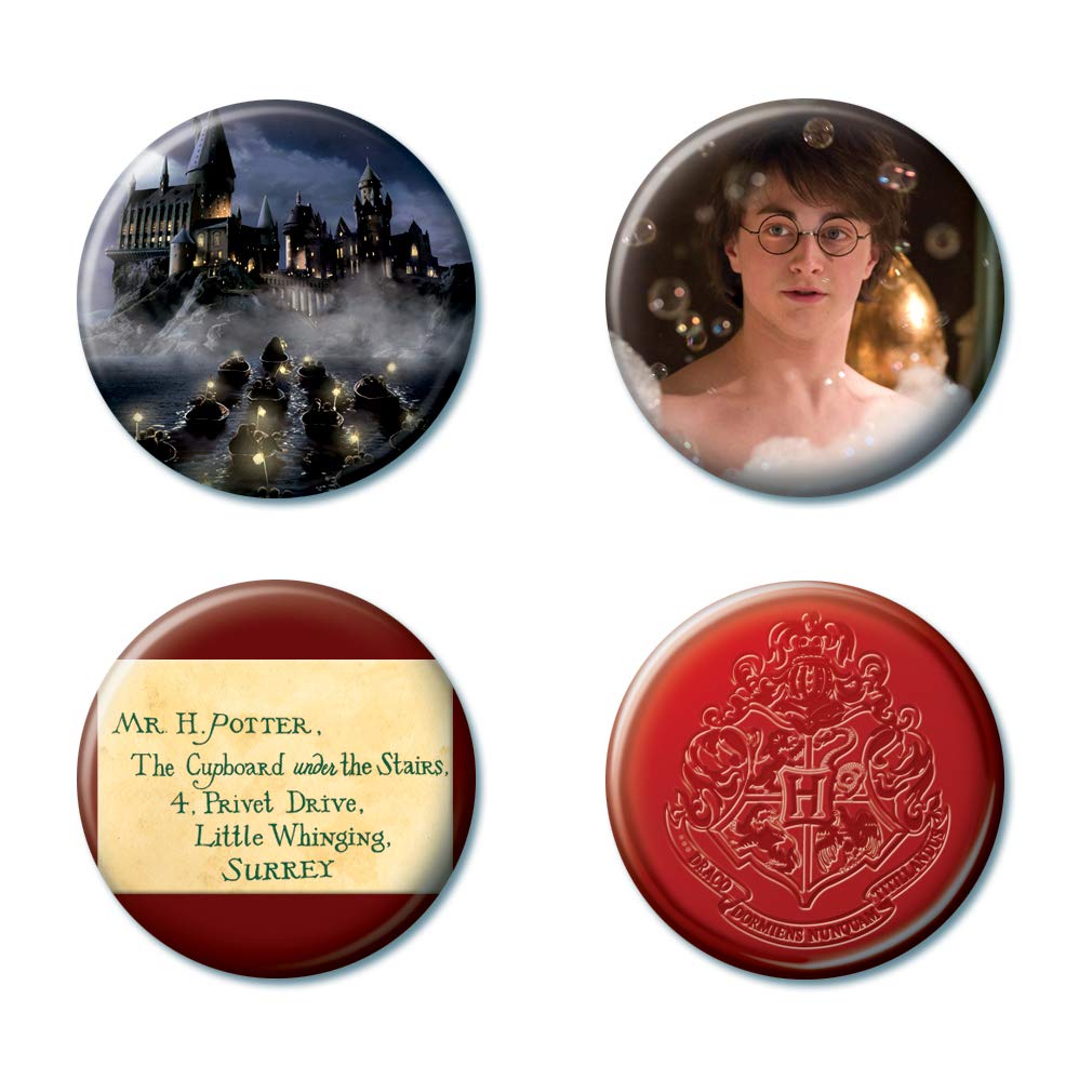 Ata-Boy Harry Potter Hogwarts for Harry Set of 4 1.25" Collectible Buttons
