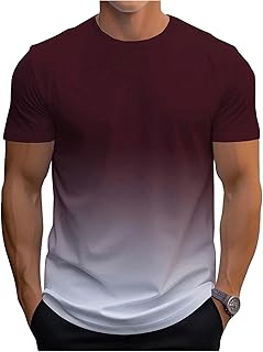 SOLY HUXMen\\\\\\\'s Gradient T Shirt Short Sleeve