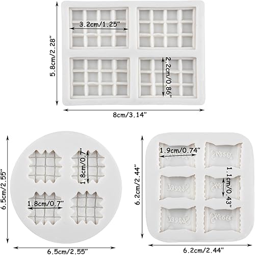 Miniatura 2 de Moldes de silicona de chocolate, para decoración de pasteles de galleta, para decoración de pasteles, dulces, pasta de goma de chocolate, arcilla