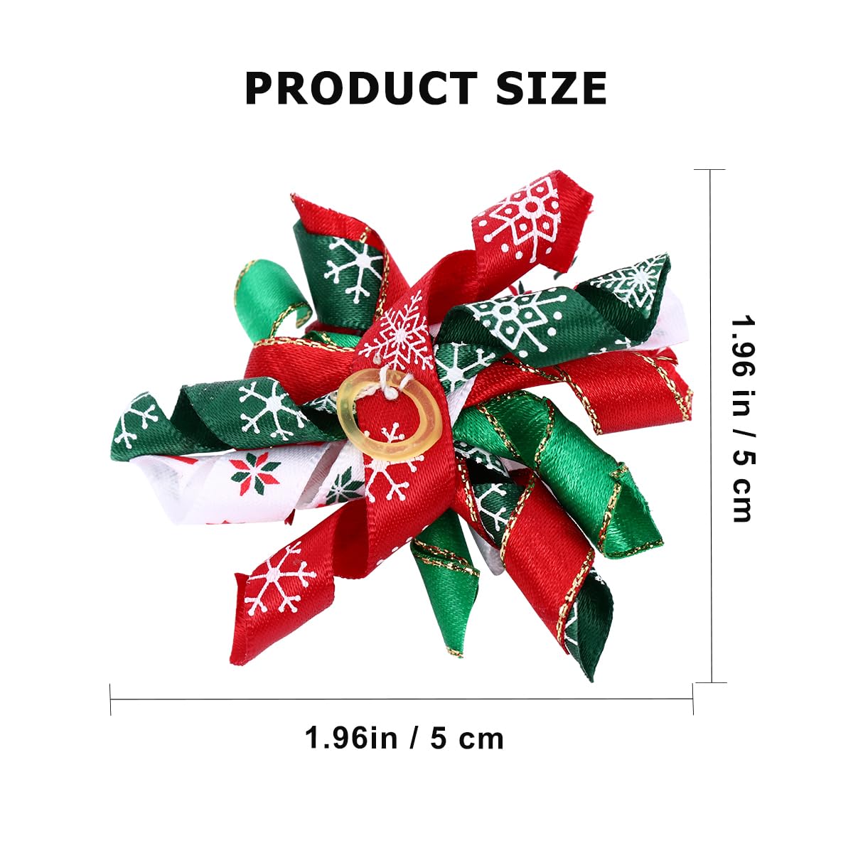 ABOOFAN 30Pcs Pet Rubber Band Puppy Grooming Bows Bowknot Ponytail Holder Xmas Dog Hair Bows Cat Hair Bow Puppy Hair Bows Bowknot Hair Ring Christmas Dog Bows Props - Image 3