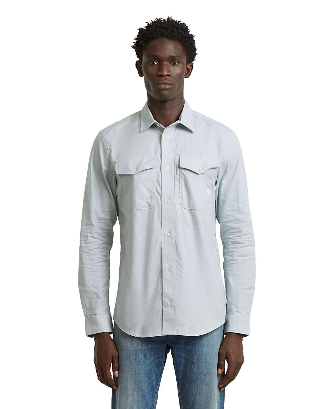 G-Star Men's Marine Slim Long Sleeve Shirt, Size: L, Color Multicolor