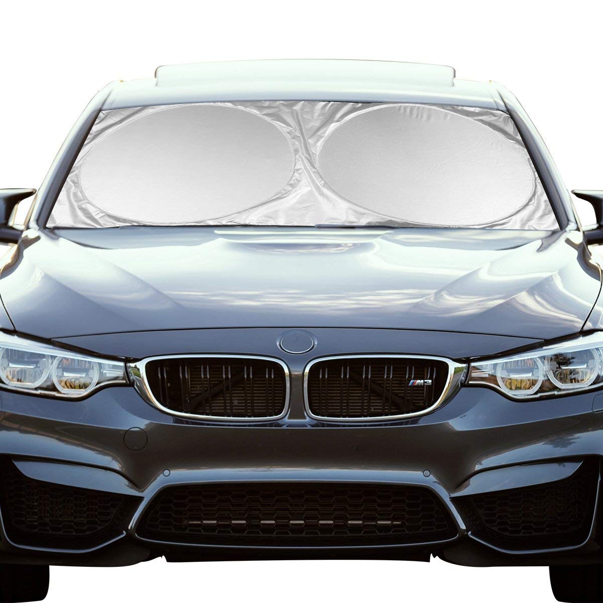 Car Windshield Sun Shade-ShowTop Blocks UV Rays Sun Visor Protector,Sunshade to Keep Your Vehicle Cool and Damage Free,Easy to Use,Fits Windshields of Various Sizes (59 x 27.5inches)