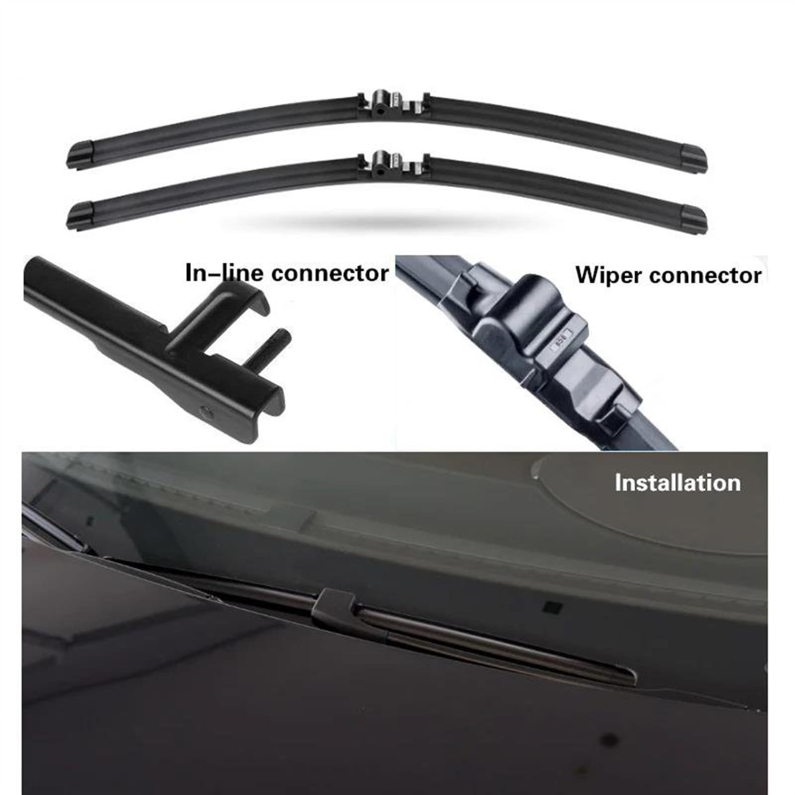 Auto Parabrezza Tergicristalli Spazzole Lavaggio Finestra Spazzole Tergicristallo Auto Laterali Per PHAETON 2007-2015