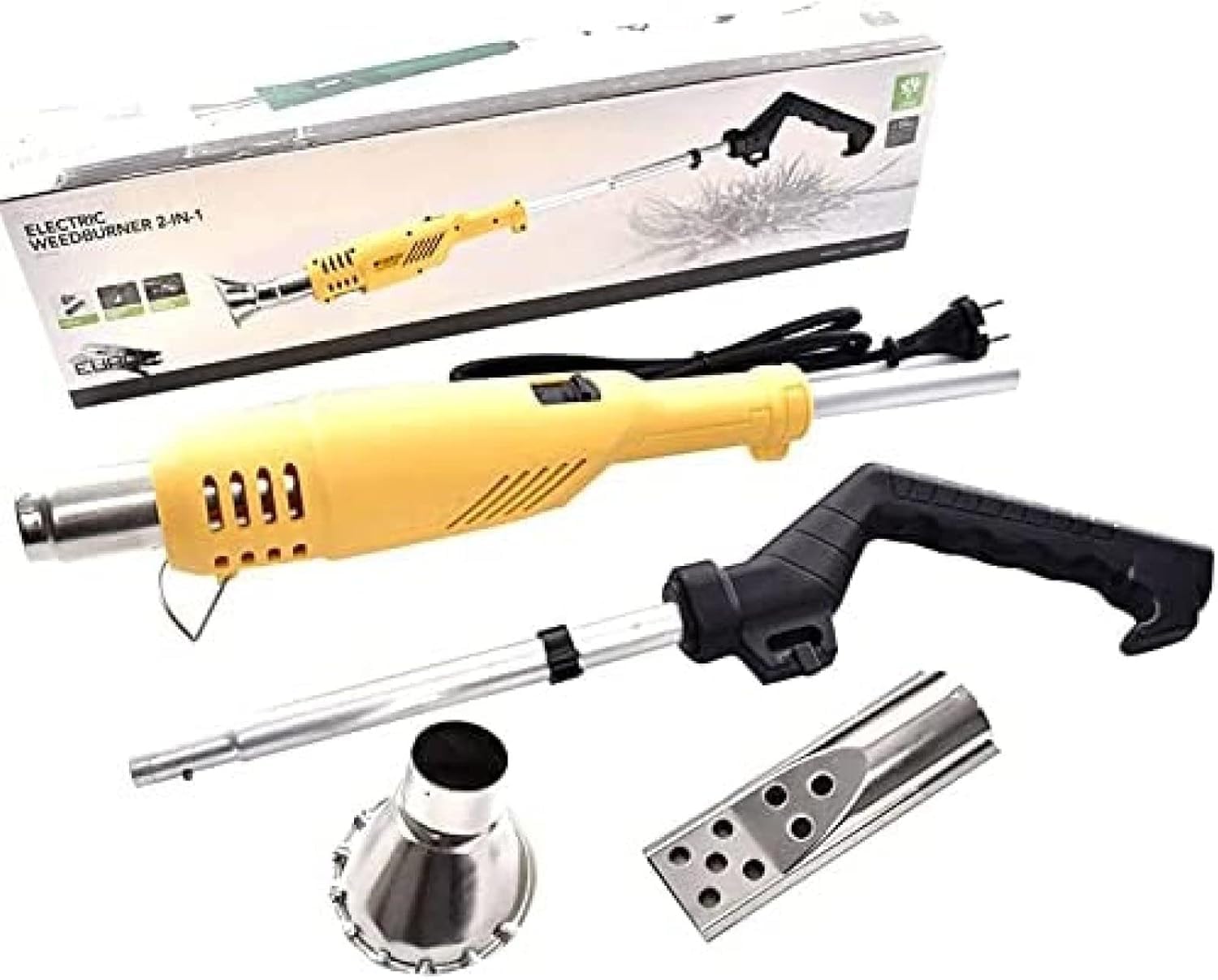 Désherbeur Thermique Électrique 2000W, Brûleur de Mauvaises Herbes, Jaune