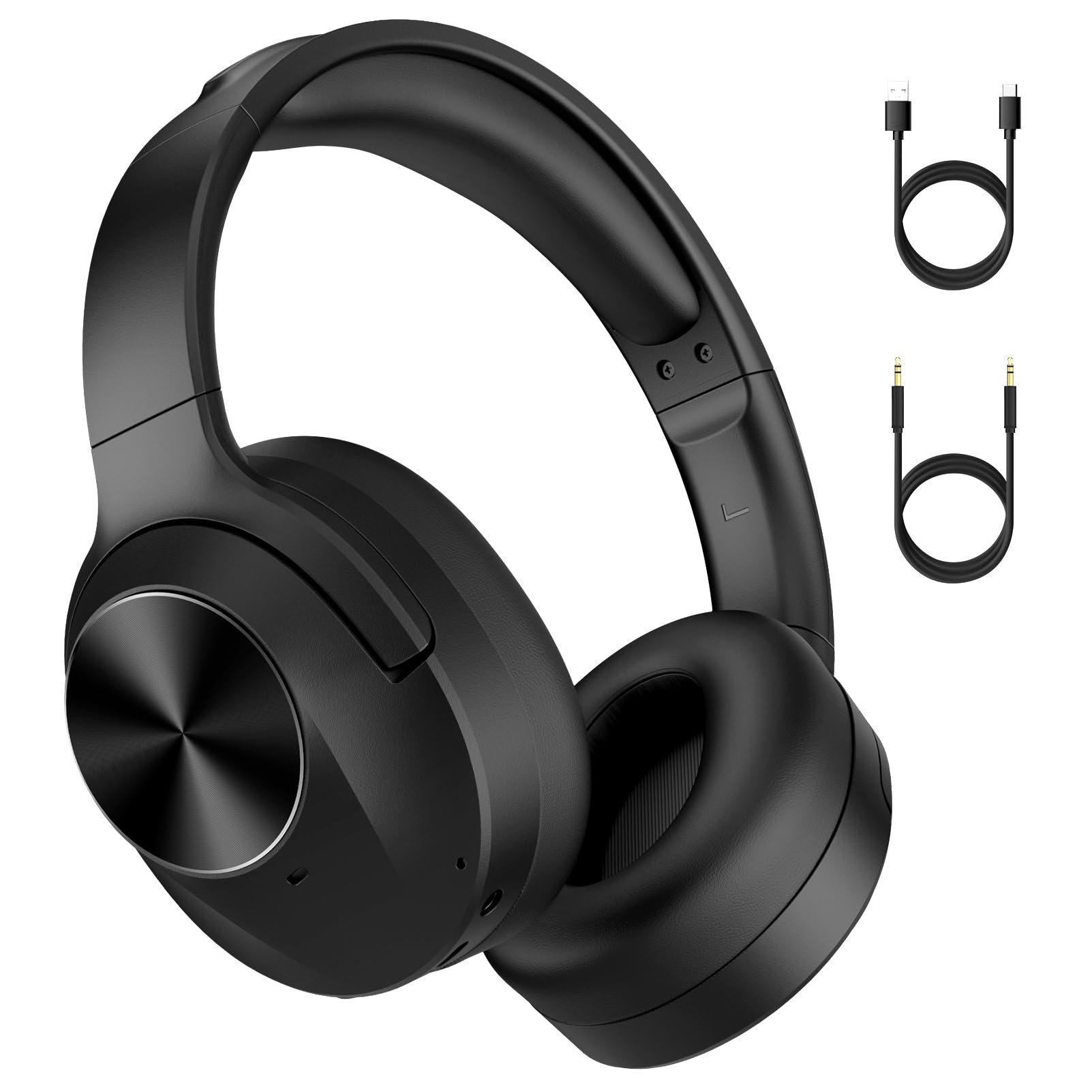 Active Noise Cancelling Headphones Wireless Bluetooth Headphones with Rich Bass and Clear Calls, Bluetooth 5.0, 30 Hours Playtime, Comfort Fit, Model 6