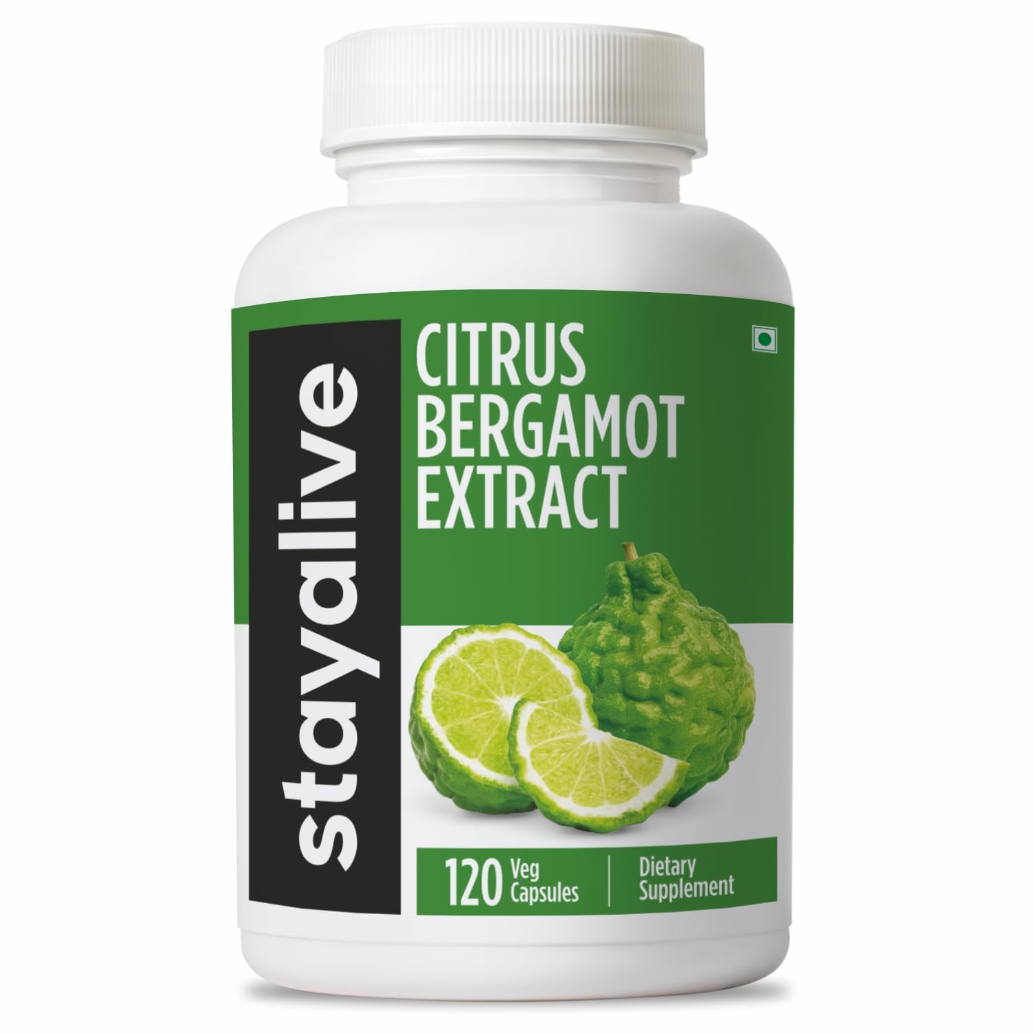 STAY ALIVE Citrus Bergamot Capsules 1000mg, 30:1 Super Extract with 50% Polyphenolic Flavanones, 120 Pills, Citrus Bioflavonoids Supplements for Women & Men | Non-GMO, Gluten-Free
