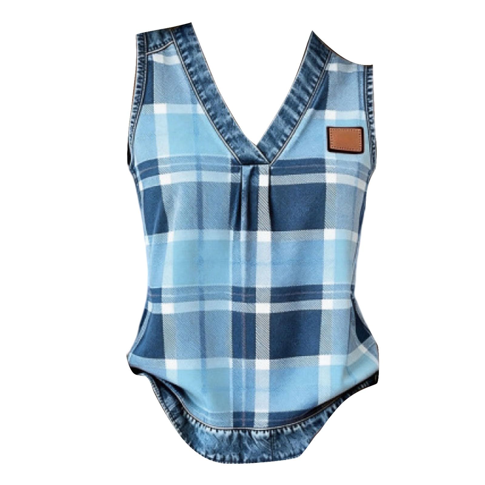 Camisetas sin mangas para mujer, camisetas casuales con cuello en V, plisadas, camisetas sin mangas estampadas, ropa de verano, blusa de satén negro con lunares blancos