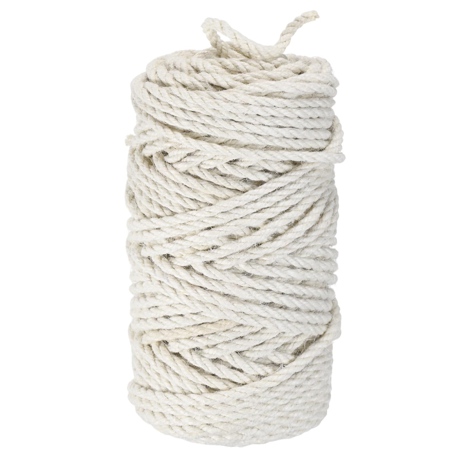 M METERXITY 1-Pack Natural Jute Twine String 4.5mm x 164ft/50m, White โ image 1